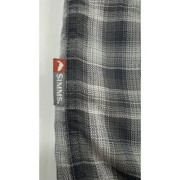 Simms Mens Shirt Fishing Guide Thermal Waffle Fleece Lined Shacket Sz XL Black - Picture 9 of 13